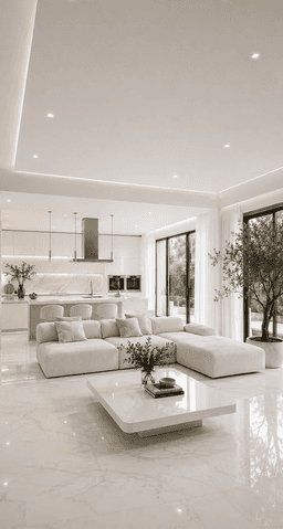 Double height living room